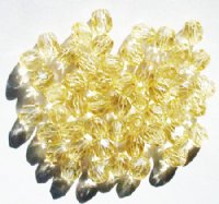 50 6mm Faceted Light Topaz Lustre Firepolish Beads